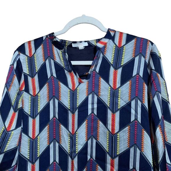 Tulle Anthropologie Size Medium Multicolor Chevron Arrow Boho Print Sheath Dress - Picture 2 of 7